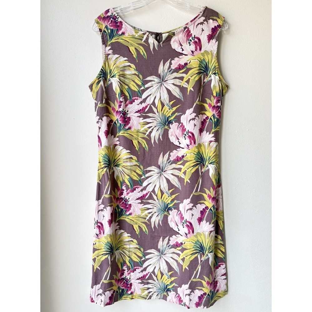 Tommy Bahama Silk Blend Sleeveless Dress Size 10 Tropical Hawaiian Resort
